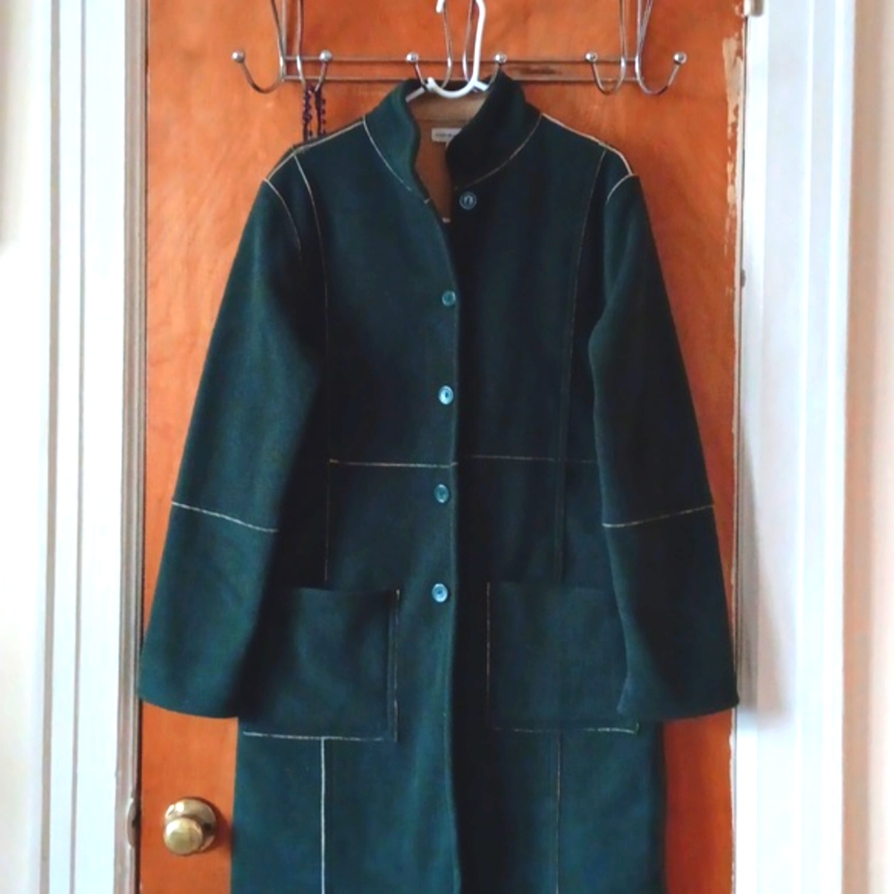 WOMENS BRUSH SUEDE AND FLEECE COAT
